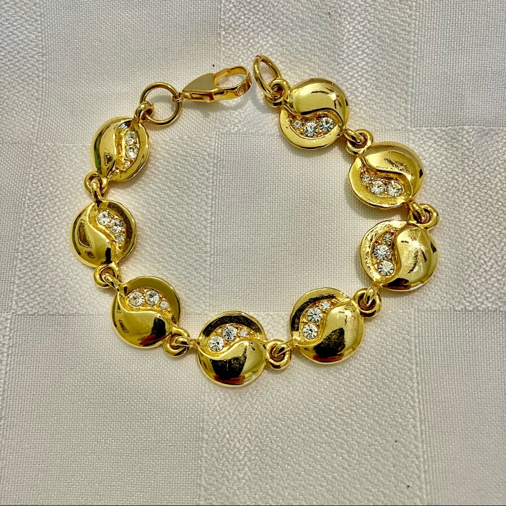 Gold rhinestone bracelet